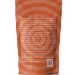 Back view of the detailed nutritional informational panel and custom layout on an Alice brand variety package